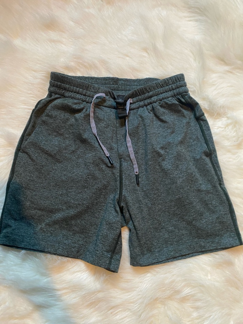 lululemon athletica Men's Dark Heather Gray Athletic Drawstring Shorts